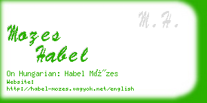 mozes habel business card